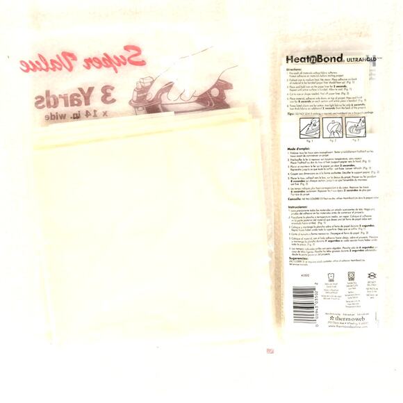 Lot of 4 Zippers 2 Iron on Adhesive Sewing Heat Bond Interfacing Crafting DIY - Picture 3 of 5